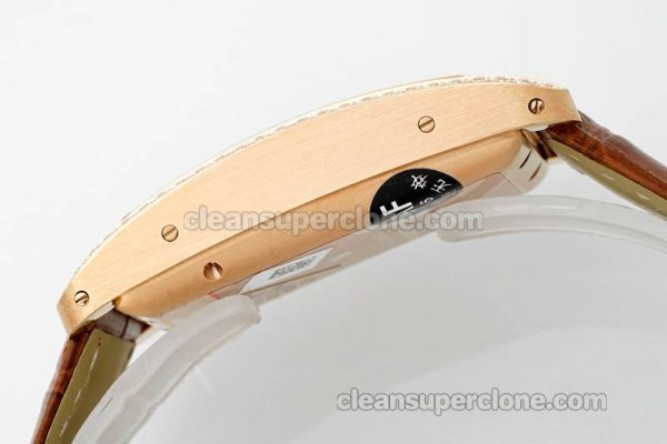 Tank replica watch details and pricing AF Factory Cartier WB704851 brown strap mechanical men