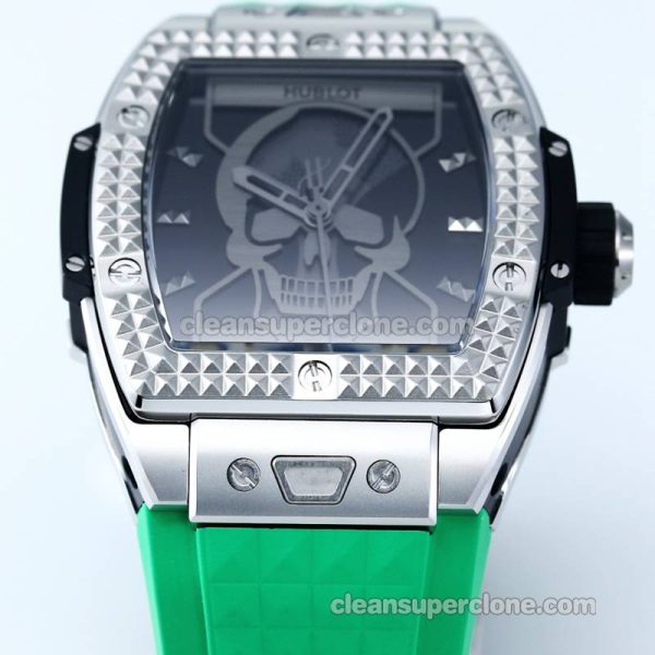 Big Bang replica watch details and pricing TW Factory Hublot 646.CI Skull Green rubber mechanical men