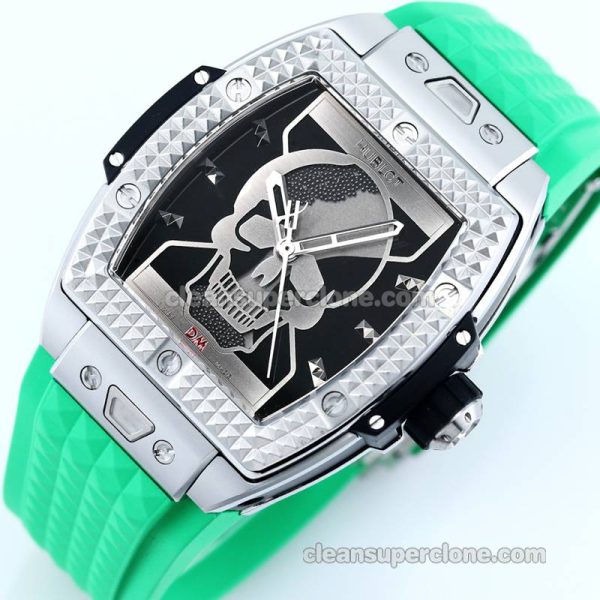 Big Bang replica watch details and pricing TW Factory Hublot 646.CI Skull Green rubber mechanical men