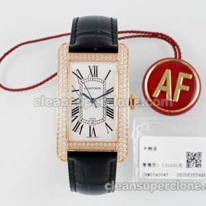 Tank replica watch details and pricing AF Factory Cartier WB704851 black strap mechanical men
