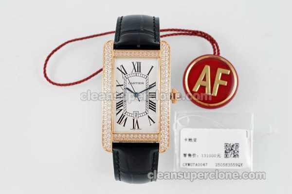 Tank replica watch details and pricing AF Factory Cartier WB704851 black strap mechanical men