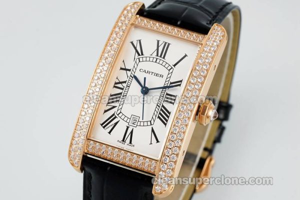 Tank replica watch details and pricing AF Factory Cartier WB704851 black strap mechanical men
