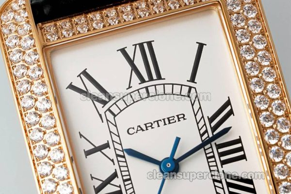 Tank replica watch details and pricing AF Factory Cartier WB704851 black strap mechanical men