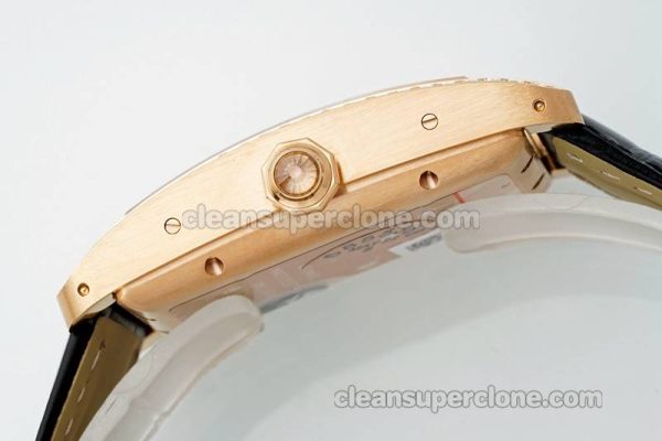 Tank replica watch details and pricing AF Factory Cartier WB704851 black strap mechanical men