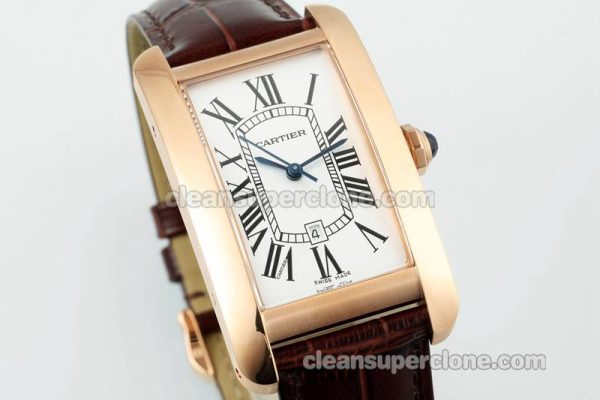 Tank replica watch details and pricing AF Factory Cartier W2609156 Dark brown strap mechanical men
