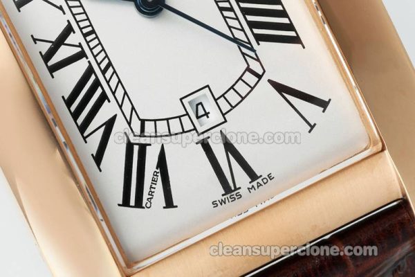 Tank replica watch details and pricing AF Factory Cartier W2609156 Dark brown strap mechanical men