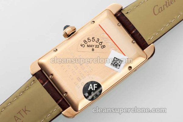 Tank replica watch details and pricing AF Factory Cartier W2609156 Dark brown strap mechanical men