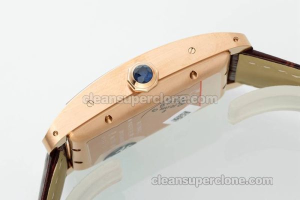 Tank replica watch details and pricing AF Factory Cartier W2609156 Dark brown strap mechanical men