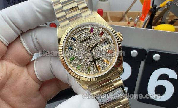 Day-Date replica watch details and pricing QF Factory Rolex 128238 Diamond 36mm mechanical women