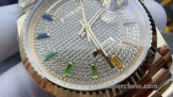 Day-Date replica watch details and pricing QF Factory Rolex 128238 Diamond 36mm mechanical women