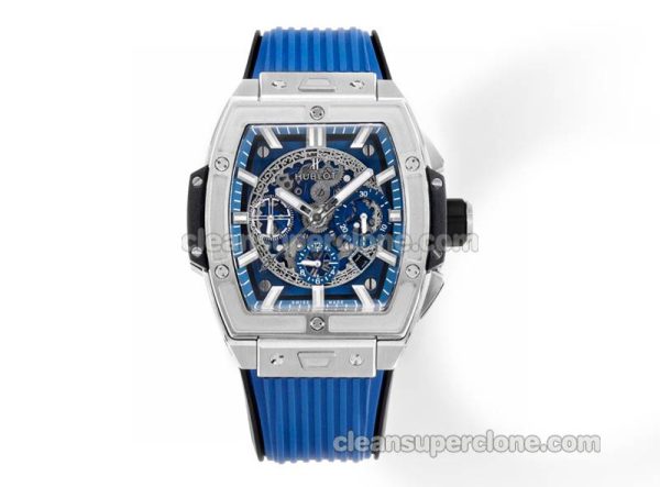 Big Bang replica watch details and pricing Hublot 642.NX Blue strap mechanical men