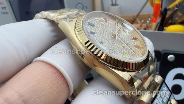 Day-Date replica watch details and pricing QF Factory Rolex 128238 Diamond 36mm mechanical women