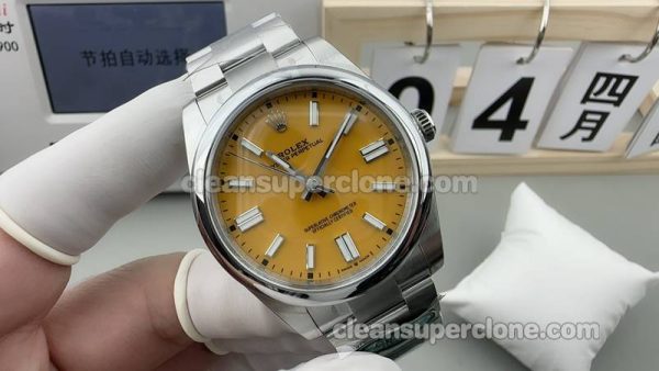 Rolex Super Clone Watch pictures and prices Clean Factory Oyster Perpetual 124300 yellow 41mm mechanical men