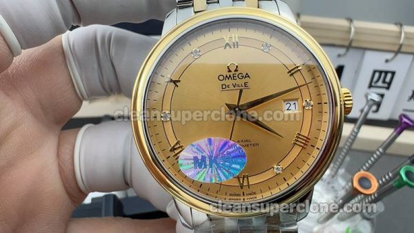 Omega Super Clone Watch pictures and prices MKS Factory Deville 424.20.40 gold mechanical men