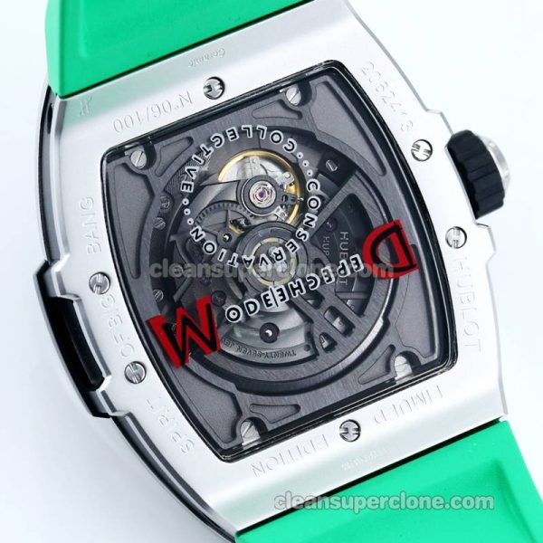 Big Bang replica watch details and pricing TW Factory Hublot 646.CI Skull Green rubber mechanical men