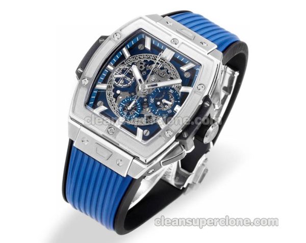 Big Bang replica watch details and pricing Hublot 642.NX Blue strap mechanical men