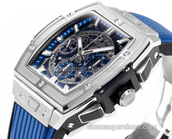 Big Bang replica watch details and pricing Hublot 642.NX Blue strap mechanical men