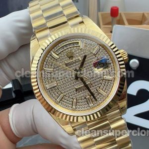 Day-Date replica watch details and pricing QF Factory Rolex 228238 Diamond 40mm mechanical men