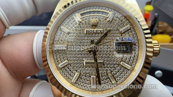 Day-Date replica watch details and pricing QF Factory Rolex 228238 Diamond 40mm mechanical men