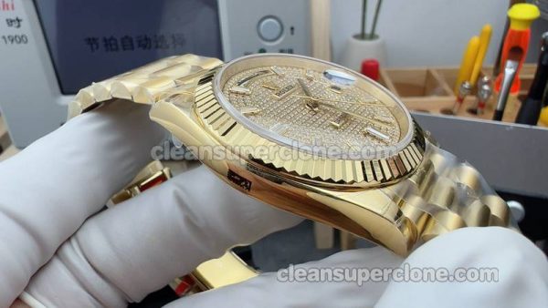 Day-Date replica watch details and pricing QF Factory Rolex 228238 Diamond 40mm mechanical men