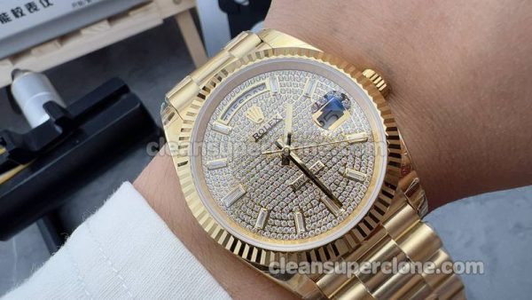 Day-Date replica watch details and pricing QF Factory Rolex 228238 Diamond 40mm mechanical men
