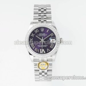Rolex Super Clone watch picture and price ARF Lady-Datejust 278384 purple Diamond-set bezel 31mm mechanical women