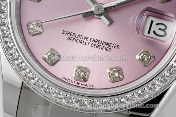 Rolex Super Clone watch picture and price ARF Lady-Datejust 278384 pink Diamond-set bezel 31mm mechanical women