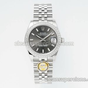 Rolex Super Clone watch picture and price ARF Lady-Datejust 278384 Dark grey Diamond-set bezel 31mm mechanical women