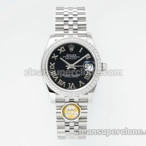 Rolex Super Clone watch picture and price ARF Lady-Datejust 278384 Black Diamond-set bezel 31mm mechanical women
