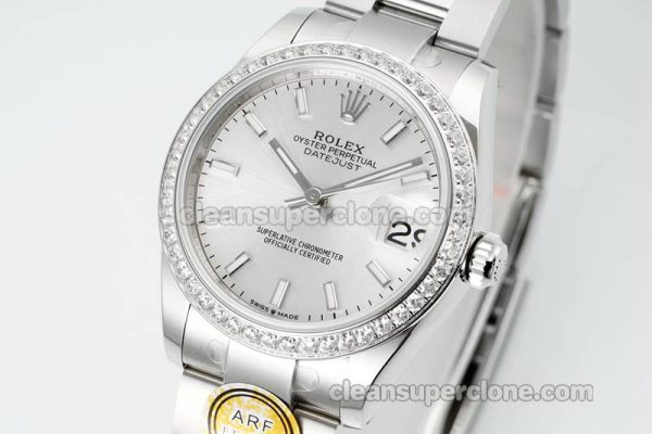 Rolex Super Clone watch picture and price ARF Lady-Datejust 278384 sliver Diamond-set bezel 31mm mechanical women
