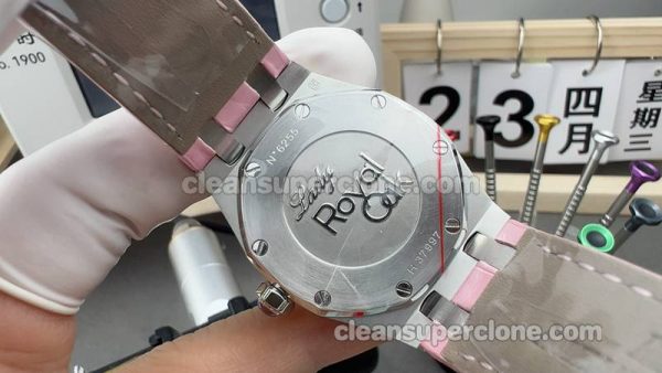 Royal Oak replica watch details and pricing Audemars Piguet 67601 pink Quartz women