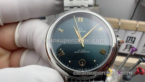 Omega Super Clone Watch pictures and prices VS Factory Deville 434.10.34 Pine green mechanical women