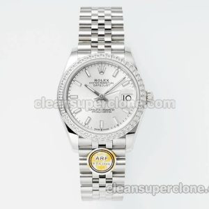 Rolex Super Clone watch picture and price ARF Lady-Datejust 278384 sliver Diamond-set bezel 31mm mechanical women