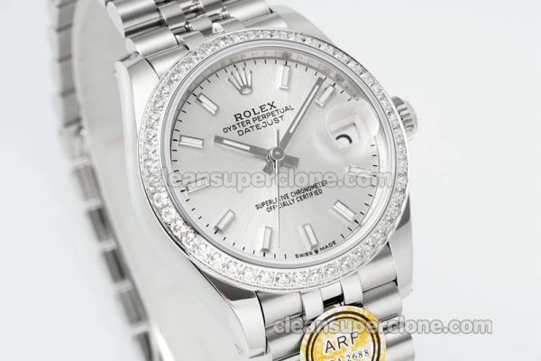 Rolex Super Clone watch picture and price ARF Lady-Datejust 278384 sliver Diamond-set bezel 31mm mechanical women