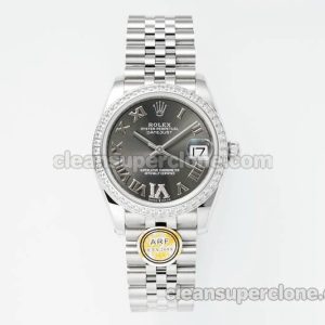 Rolex Super Clone watch picture and price ARF Lady-Datejust 278384 Dark grey Diamond-set bezel 31mm mechanical women
