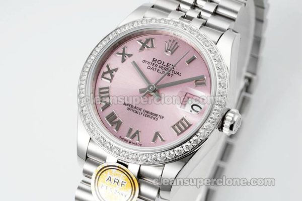 Rolex Super Clone watch picture and price ARF Lady-Datejust 278384 pink Roman numeral Diamond bezel 31mm mechanical women