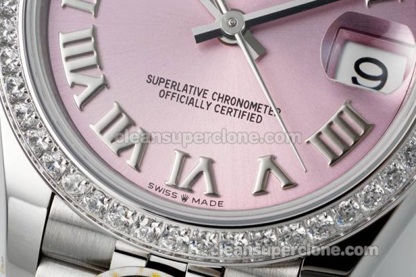 Rolex Super Clone watch picture and price ARF Lady-Datejust 278384 pink Roman numeral Diamond bezel 31mm mechanical women