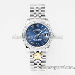 Rolex Super Clone watch picture and price ARF Lady-Datejust 178384 blue Roman numeral Diamond bezel 31mm mechanical women