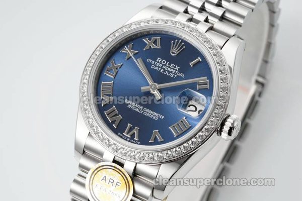 Rolex Super Clone watch picture and price ARF Lady-Datejust 178384 blue Roman numeral Diamond bezel 31mm mechanical women