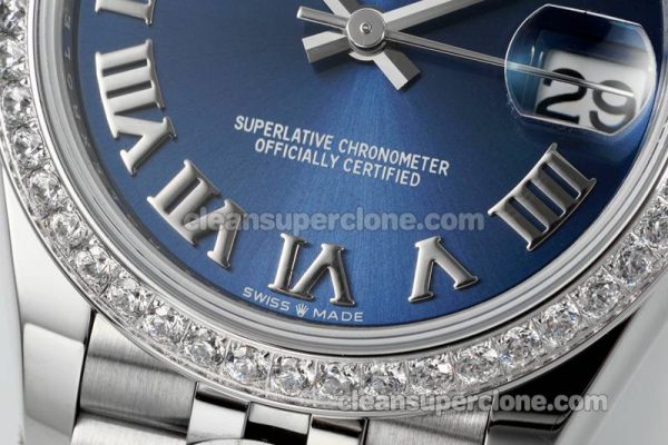 Rolex Super Clone watch picture and price ARF Lady-Datejust 178384 blue Roman numeral Diamond bezel 31mm mechanical women