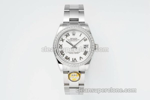 Rolex Super Clone watch picture and price ARF Lady-Datejust 278384 white Roman numeral Diamond bezel 31mm mechanical women