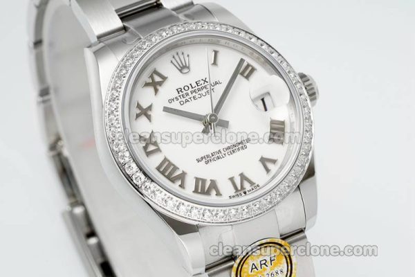 Rolex Super Clone watch picture and price ARF Lady-Datejust 278384 white Roman numeral Diamond bezel 31mm mechanical women