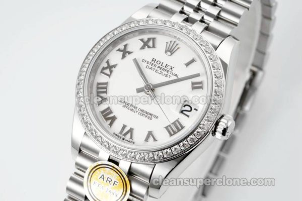 Rolex Super Clone watch picture and price ARF Lady-Datejust 278384 white Roman numeral Diamond bezel 31mm mechanical women