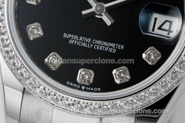 Rolex Super Clone watch picture and price ARF Lady-Datejust 178384 black Diamond bezel 31mm mechanical women