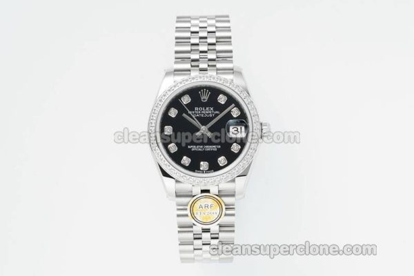 Rolex Super Clone watch picture and price ARF Lady-Datejust 178384 black Diamond bezel 31mm mechanical women