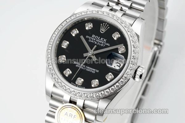 Rolex Super Clone watch picture and price ARF Lady-Datejust 178384 black Diamond bezel 31mm mechanical women