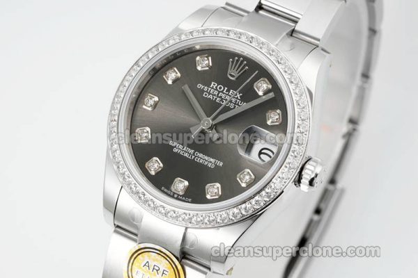 Rolex Super Clone watch picture and price ARF Lady-Datejust 178384 gray Diamond bezel 31mm mechanical women