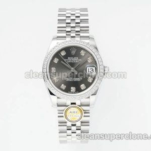 Rolex Super Clone watch picture and price ARF Lady-Datejust 178384 gray Diamond bezel 31mm mechanical women