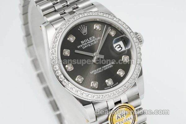 Rolex Super Clone watch picture and price ARF Lady-Datejust 178384 gray Diamond bezel 31mm mechanical women