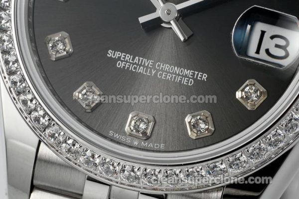 Rolex Super Clone watch picture and price ARF Lady-Datejust 178384 gray Diamond bezel 31mm mechanical women
